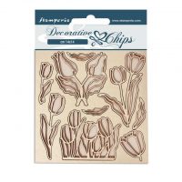 Stamperia Decorative chips - Romantic Garden House flowers (SCB122)