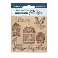 Stamperia Decorative chips  - You and me Love together (SCB137)