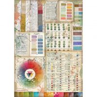 Stamperia A4 Rice paper packed - Atelier Pantone Charts (DFSA4552)