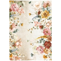 Stamperia A4 Rice paper - Garden of Promises flowers (DFSA4691)