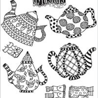 Dylusions Cling Stamps - Everything stops for tea (DYR80244)