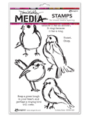 Dina Wakley MEDIA Stamps - Scribbly Birds (MDR41320)