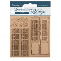 Stamperia Decorative chips - Atelier des Arts door (SCB48)