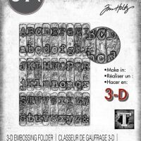 Sizzix 3D Texture Fades Embossing Folder - Typewriter by Tim Holtz (664760)