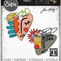 Sizzix Thinlits Die Set 19PK - Abstract Faces by Tim Holtz (665845)