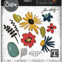 Sizzix Thinlits Die Set 11PK - Modern Floristry by Tim Holtz (665853)