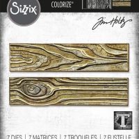 Sizzix Thinlits Die Set 7PK - Woodgrain, Colorize by Tim Holtz (665860)