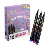 Life of Colour - Brush Acrylic Paint Pens - Essential Colours