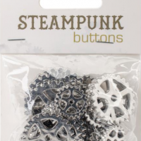 Blumenthal Steamunk Buttons - Silver Gear (5555ST-1817)