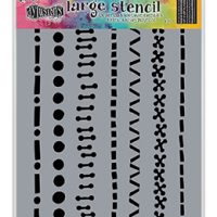 Dylusions Stencil - A Stitch in Time - Large (DYS71471)