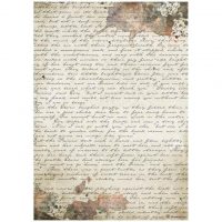 Stamperia A4 Rice paper packed - Our Way Manuscript (DFSA4712)