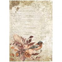 Stamperia A4 Rice paper packed - Our Way Bird (DFSA4713)