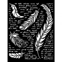 Stamperia Thick Stencil - Our Way Feathers (KSTD112)