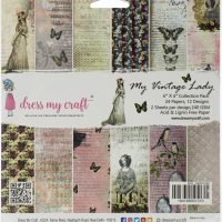 Dress My Craft - Scrapbooking Pad 6"x6" - Vintage Lady (DMCP2366)