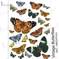 Dress My Craft - A4 Transfer Me Sheet - Vintage Butterflies (DMCD1619)