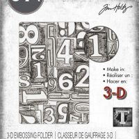 Sizzix 3D Texture Fades Embossing Folder - Numbered by Tim Holtz (665753)