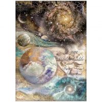 Stamperia A4 Rice paper -  Cosmos Infinity Galileo Galilei (DFSA4723)