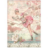 Stamperia A4 Rice paper - Sweet winter ice skater (DFSA4725)