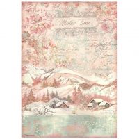 Stamperia A4 Rice paper - Sweet winter time (DFSA4726)