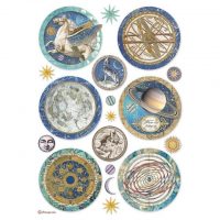 Stamperia A4 Rice paper - Cosmos Infinity rounds (DFSA4731)