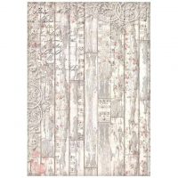 Stamperia A4 Rice paper - Sweet Winter wood pattern (DFSA4733)