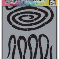 Dylusions Stencil - Down The Rabbit Hole - Large (DYS79781)
