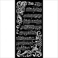 Stamperia Thick stencil - Create Happiness music (KSTDL67)