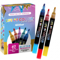 Life of Colour - Acrylic Paint Pens - Glitter - Medium Tip