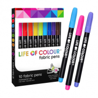 Life of Colour - Permanent Fabric Pens  - Classic Colours