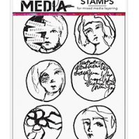 Dina Wakley MEDIA Stamps - Circled (MDR81241)