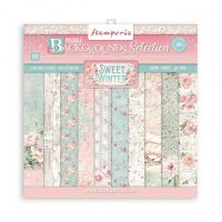 Stamperia Scrapbooking Pad 10 sheets 12" x 12" - Maxi Background selection - Sweet winter (SBBL124)