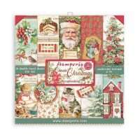 Stamperia Scrapbooking Pad 10 sheets 8" x 8" -  Classic Christmas (SBBS17)