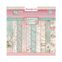 Stamperia Scrapbooking Pad 10 sheets 8" x 8" - Backgrounds Selection - Sweet winter (SBBS72)