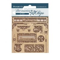Stamperia Decorative chips - Sweet winter my Journal (SCB150)