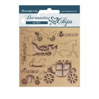Stamperia Decorative chips - Sweet winter coaches (SCB152)