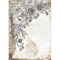 Stamperia A4 Rice paper packed - Romantic journal stylized flower (DFSA4553)