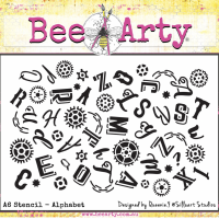 BeeArty - Alphabet Jumble - A6 stencil