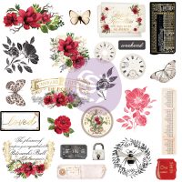 Prima Marketing - Ephemera - Magnolia Rouge Collection - with foil (658236)
