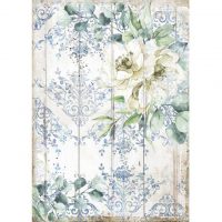 Stamperia A4 Rice paper packed - Romantic Sea Dream White Flower (DFSA4561)