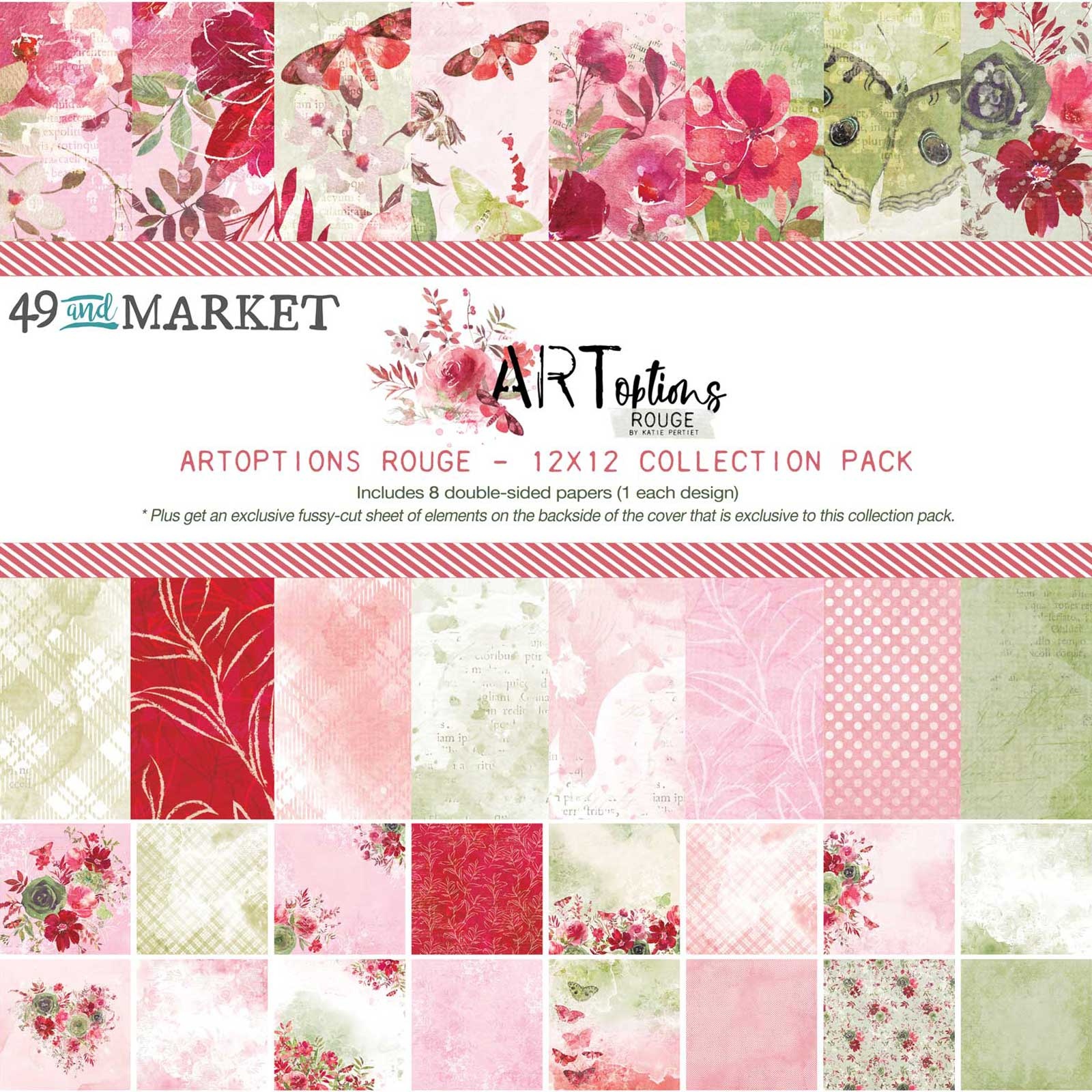 49&Market - ARToptions - 12x12 Paper pack - Rouge (AOR39326)