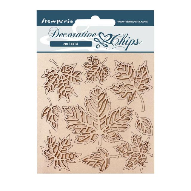 Stamperia Decorative chips - Magic Forest - Leaves (SCB160)