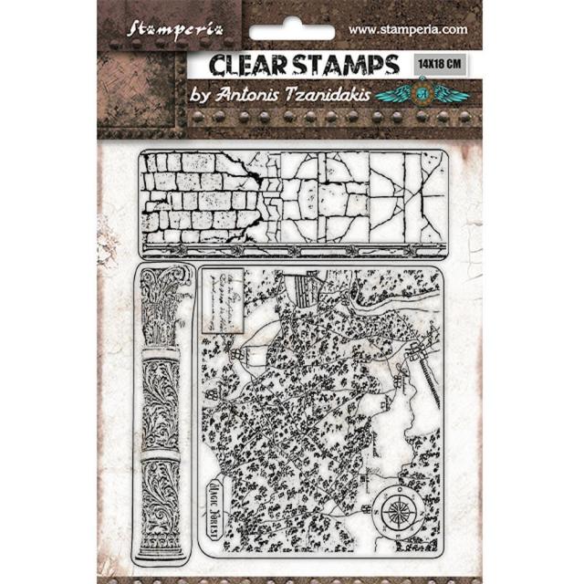 Stamperia Acrylic stamp - Magic Forest - Bricks (WTK171)