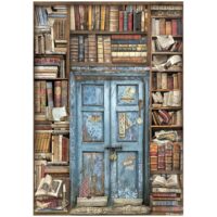 Stamperia A4 Rice paper - Vintage Library - Door (DFSA4753)