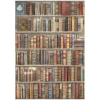 Stamperia A4 Rice paper - Vintage Library - Library Bookcase (DFSA4754)