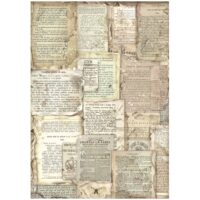 Stamperia A4 Rice paper - Vintage Library - Book Pages (DFSA4758)
