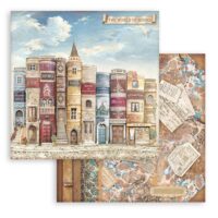 Stamperia Scrapbooking 12"x12" Double face sheet - Vintage Library - The World of the book (SBB929)