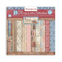 Stamperia Scrapbooking Pad 10 sheets 12" x 12" - Maxi Background - Vintage Library (SBBL133)
