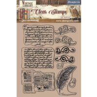 Stamperia Acrylic stamp - Vintage Library - Calligraphy (WTK172)