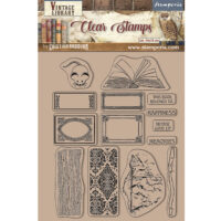 Stamperia Acrylic stamp - Vintage Library - Labels (WTK173)