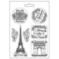 Stamperia Soft Mould A4 - Create Happiness - Oh La La - Tour Eiffel  (K3PTA4560)